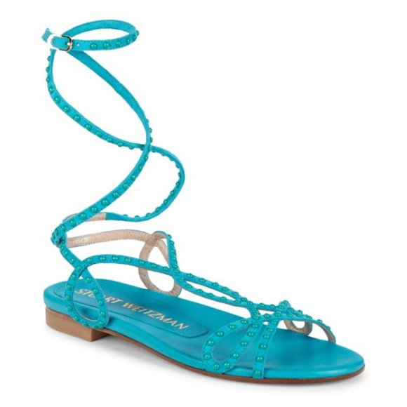 STUART WEITZMAN Leya Embellished Suede Gladiator Sandals Size 6.5 Brand New - Picture 4 of 5